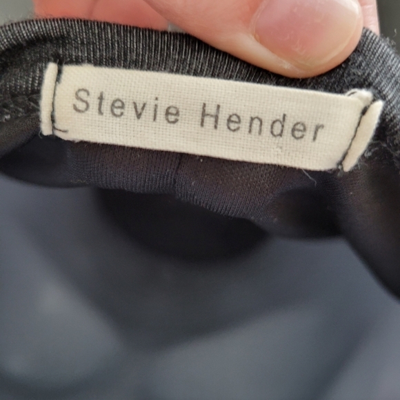 Stevie Hender Large Black Floral Midi Dress Lined Short Sleeve Stretchy Comfy - Picture 6 of 7